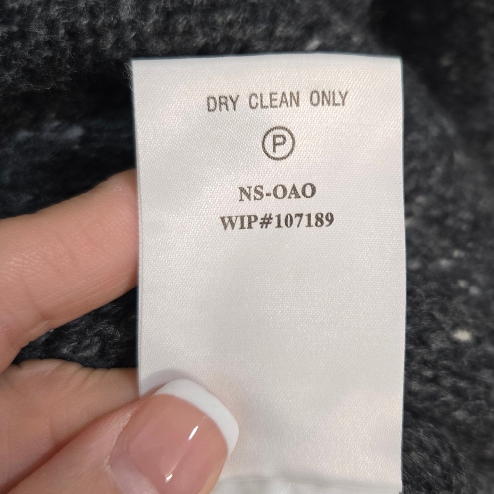 Woolrich Sweater Large Onyx Heather Bird Embroidered Vintage Wool Blend Cottage - Picture 8 of 8